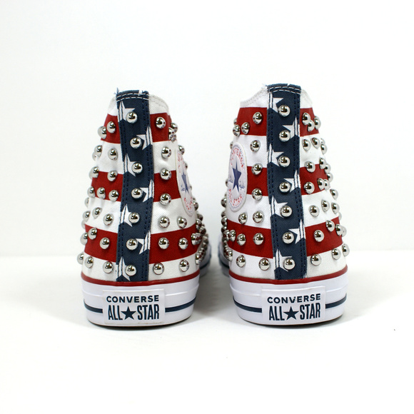 Converse Shoes - Converse Chuck Taylor Hi Tops Red White Blue Flag